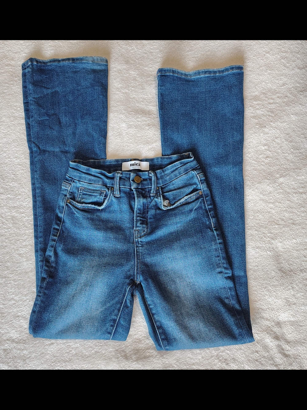 Mica High-Rise Blue Denim Flare Jeans - Picture 2 of 5
